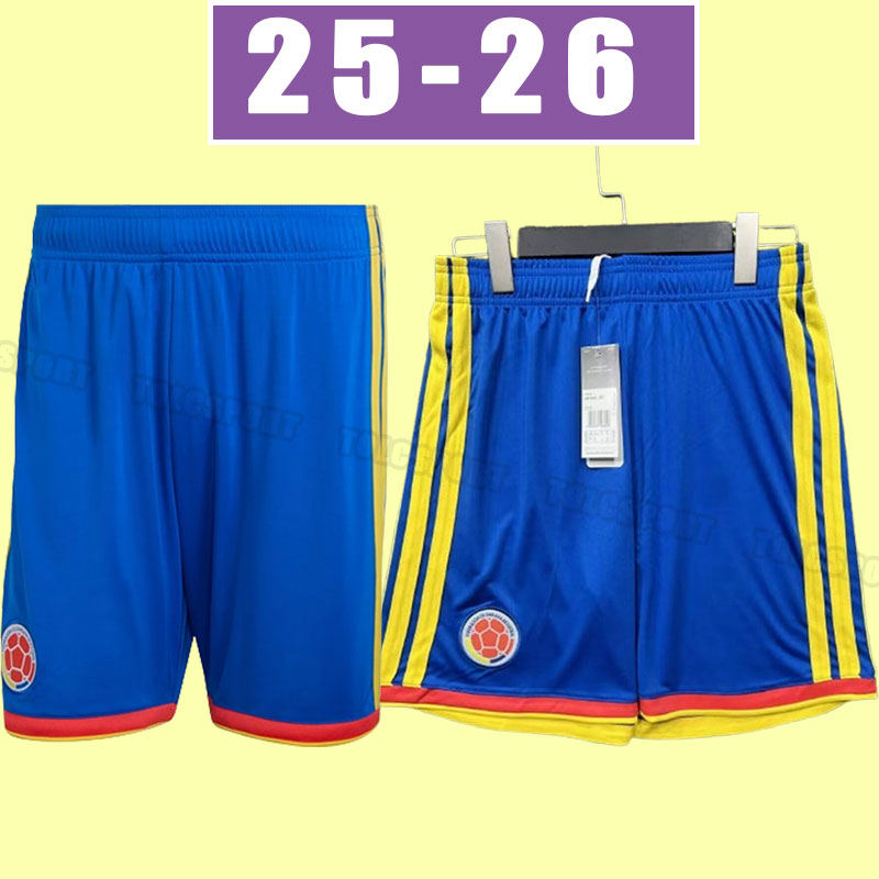 25 26 Centenary Anniversary Colombia AMES Soccer shorts #9 FALCAO #11 CUADRAD GUARIN DUVAN L.DIAZ SANCHEZ National Team VALDERRAMA Football pants 100 years