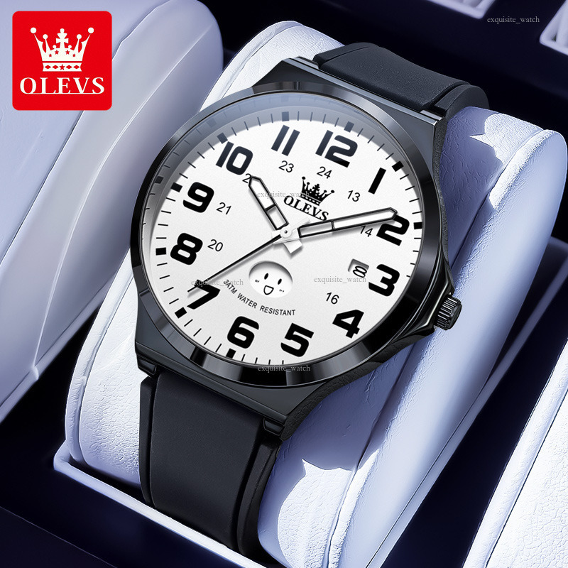OLEVS Designer Men's Outdoor Silicone Watch Strap Digital Dial Student Watch Quartz Waterproof Watch Luxury Watch Free Delivery Wholesale