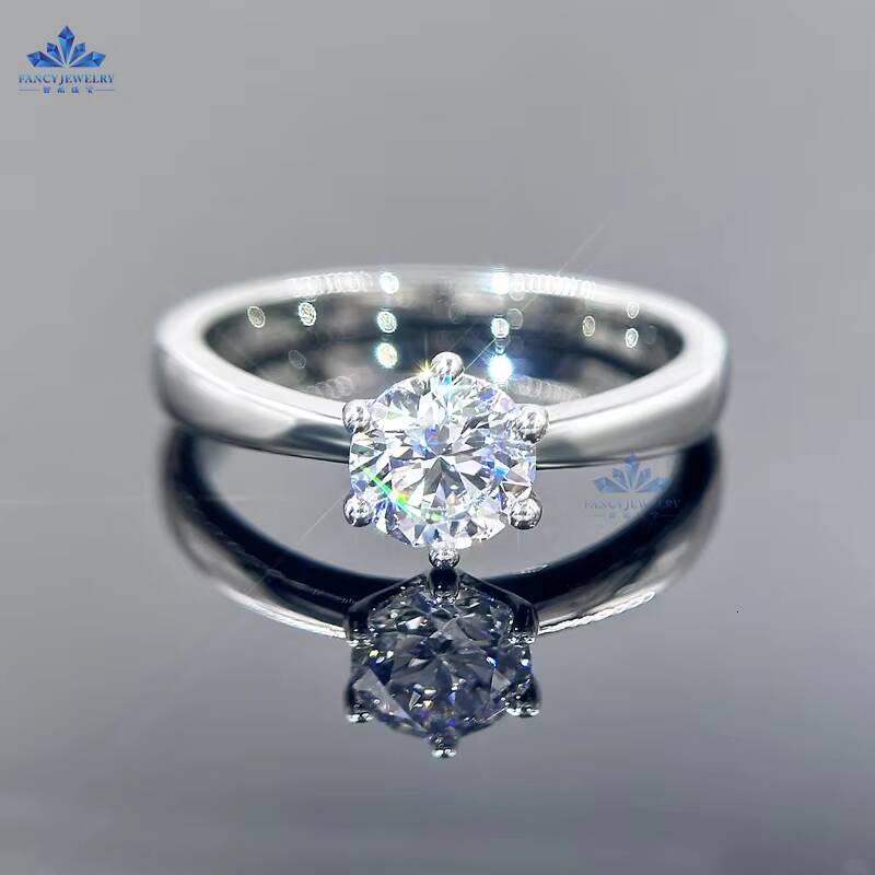 Fancy Jewelry Custom Fine Jewelry 925sliver 14K 18K Gold GRA VVS Diamond Wedding Ring Woman Engagement Moissanite Ring for Women