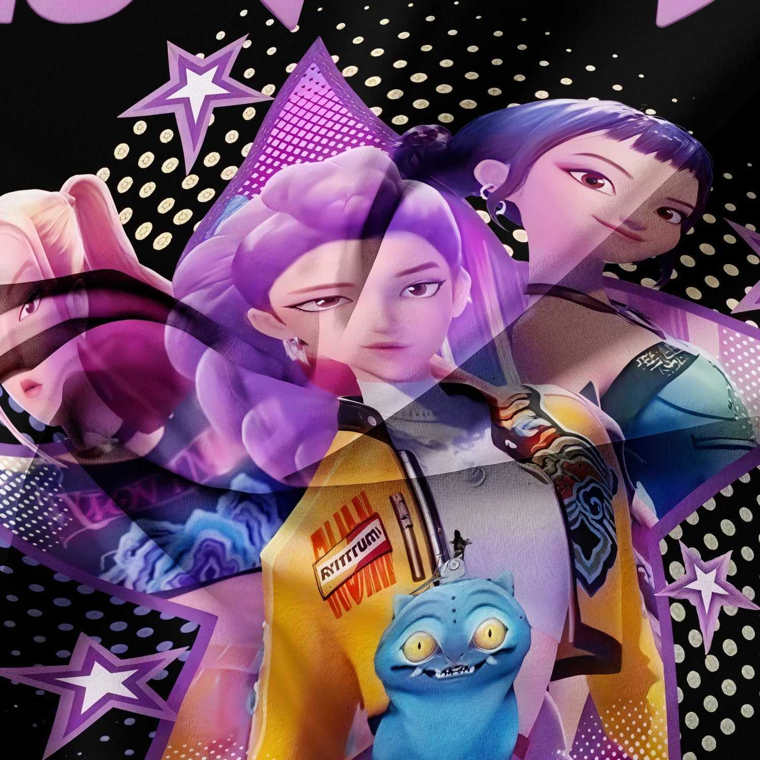 Kpop Demon Hunters Huntrix Bedding Set Single Twin Full Queen King Size Bed Set Adult Bedroom Sets Anime BedDuvet Cover W251120