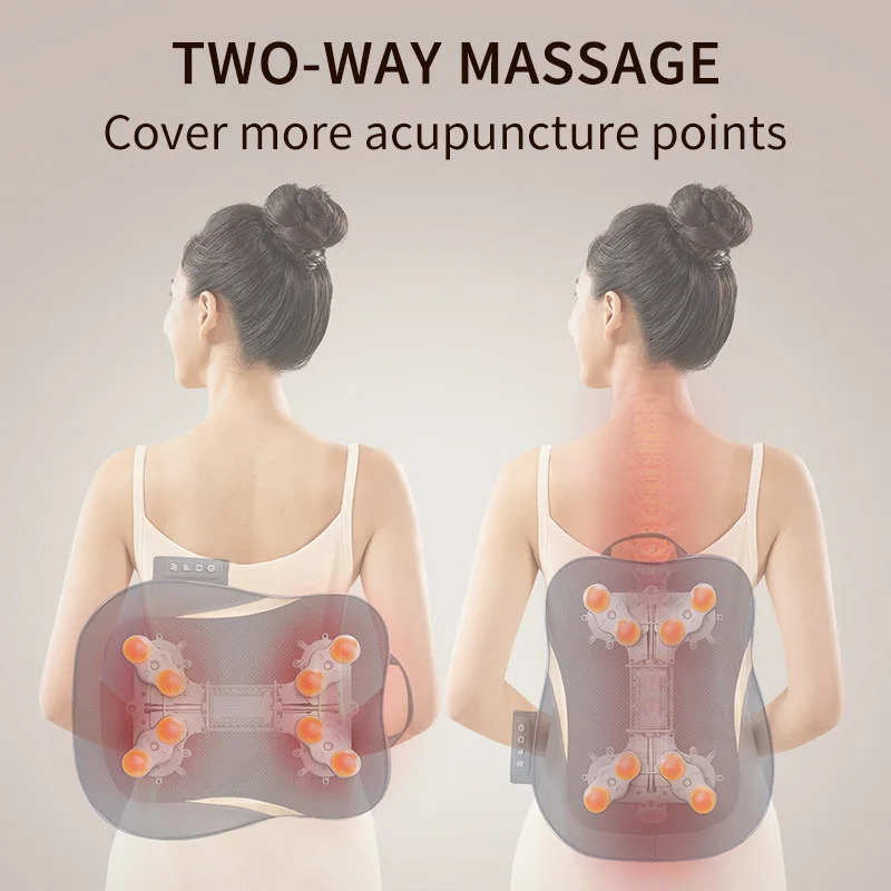 Jinkairui Back Waist Cervical Massager Waist Neck Dual-purpose multifunctional Massage Cushion Massager Pillow 250414