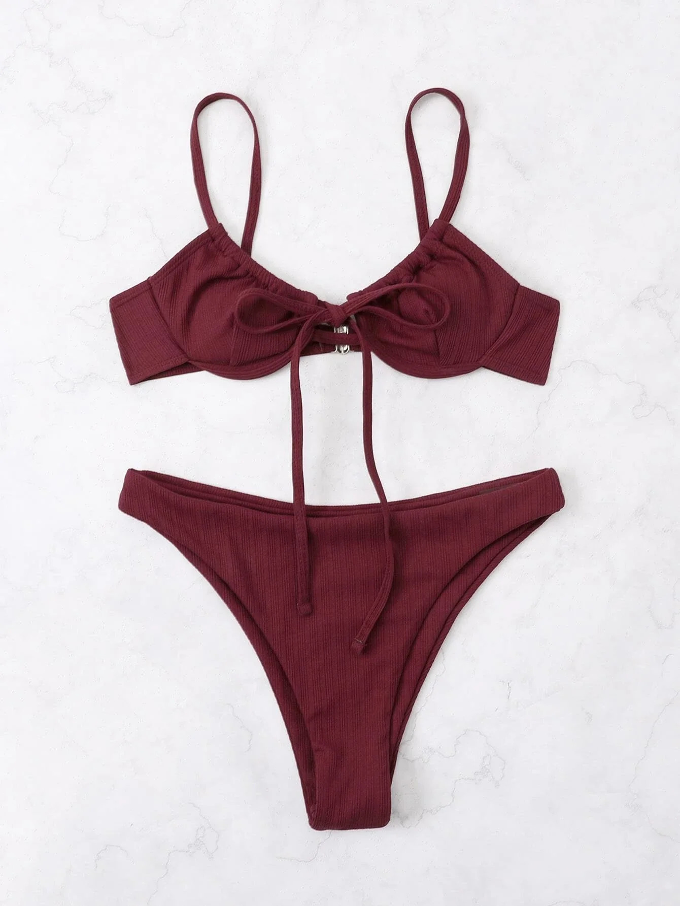 Womens bikini bust tie front swimsuit sexy lingerie swimsuit womens swimsuit bathroom swimsuit summer beachwear 250414Z