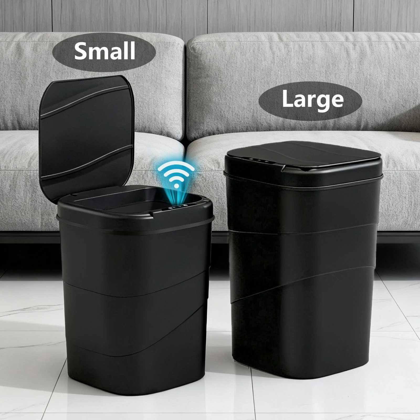 Touchless Auto Closing Smart Sensor Trash Can Battery Powered for Kitchen Bathroom Home and Office C251120