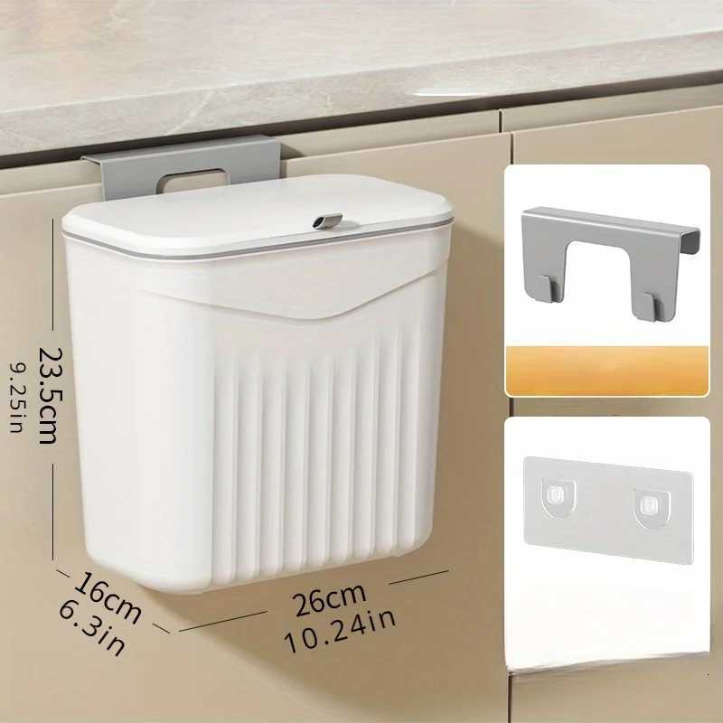This Is A High-end Household Trash Can for The Bathroom Kitchen and Living Room with A Seamless Flip Lid and Wall-mounted Design C251120