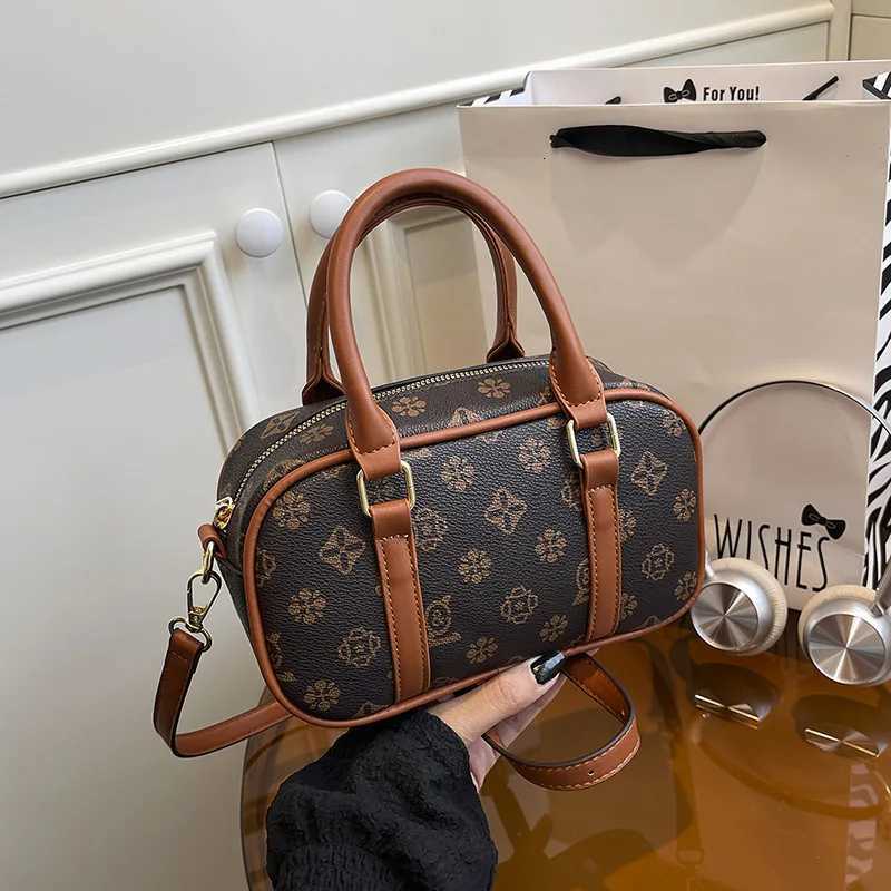 Wens Bost Bag PU Leather Vintage Mogram Crossbody Shoder Bag Luxury Designer Handbag for Wen Y251120