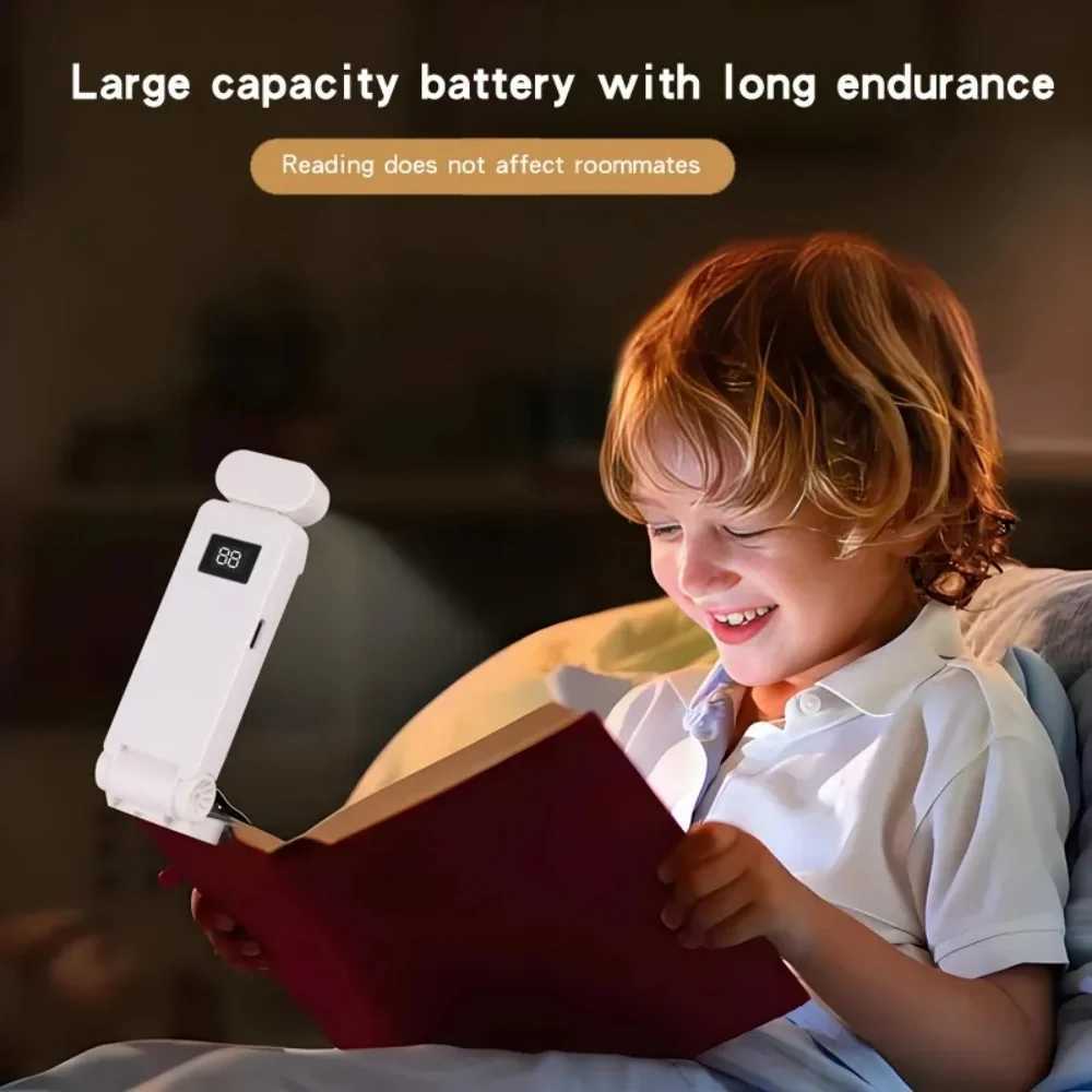USB Charging Clip Reading Light Bookmark Light Folding Clip Book Light LED Reading Lamp Mini Desk Lamp Eye Protection Book Lamp M251120