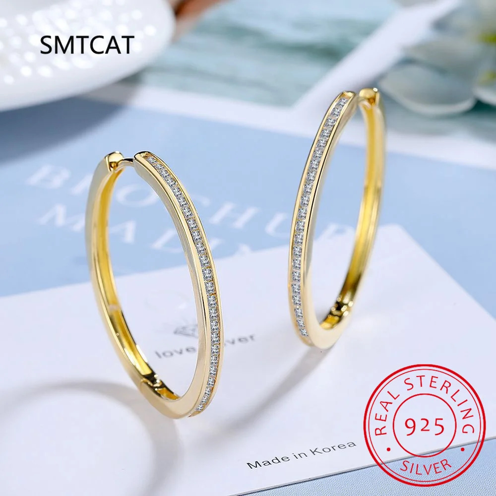 Princess Cut Diamond Hoop Earring 925 Sterling Silver for Women 18k Gold Sparkling Square Huggie Fine Jewelry251113