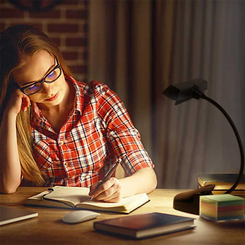 Rechargeable Music Stand Light 19 LED Clip On Reading Light Bedside Night Light Usb Rechargeable Book Lamp 3 Color Book Light M251120