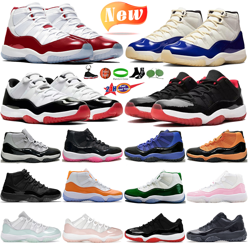 New Designer Bred 2025 Basketball Shoes Men Women 11 11s Mid Cut Sneakers Cherry Low Cement Triple Black Igloo White Orange Rare Mens Womens Outdoor Sports Trainers