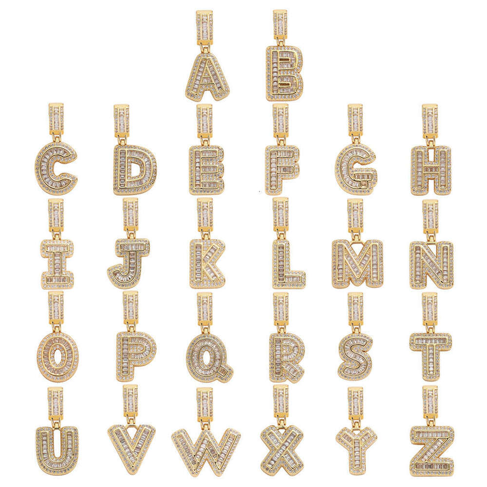 Hip Hop personalized rock candy alphanumeric combination pendant T square Ice out VVS Moissamite necklace for men and women Free delivery