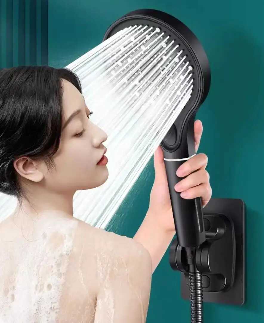 3 Modes Large 130mm Panel Water Saving Shower Head Adjustable High Pressure Water Massage Shower Head With Filter For BathroomM251120