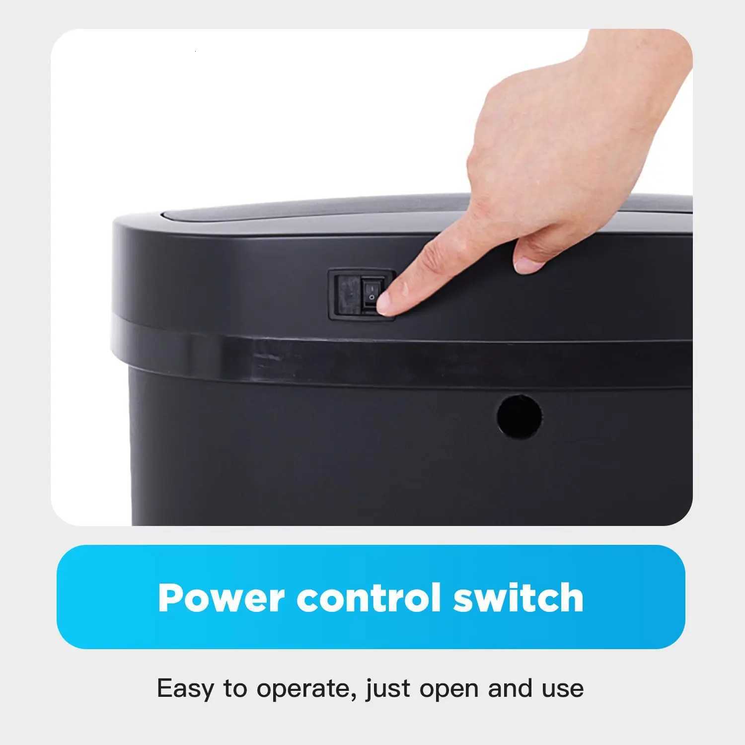 Kitchen Trash Can with Lid 13 Gallon Automatic Garbage Can for Bathroom Bedroom Home Office 50 Liter Touch Free High-Capacity C251120