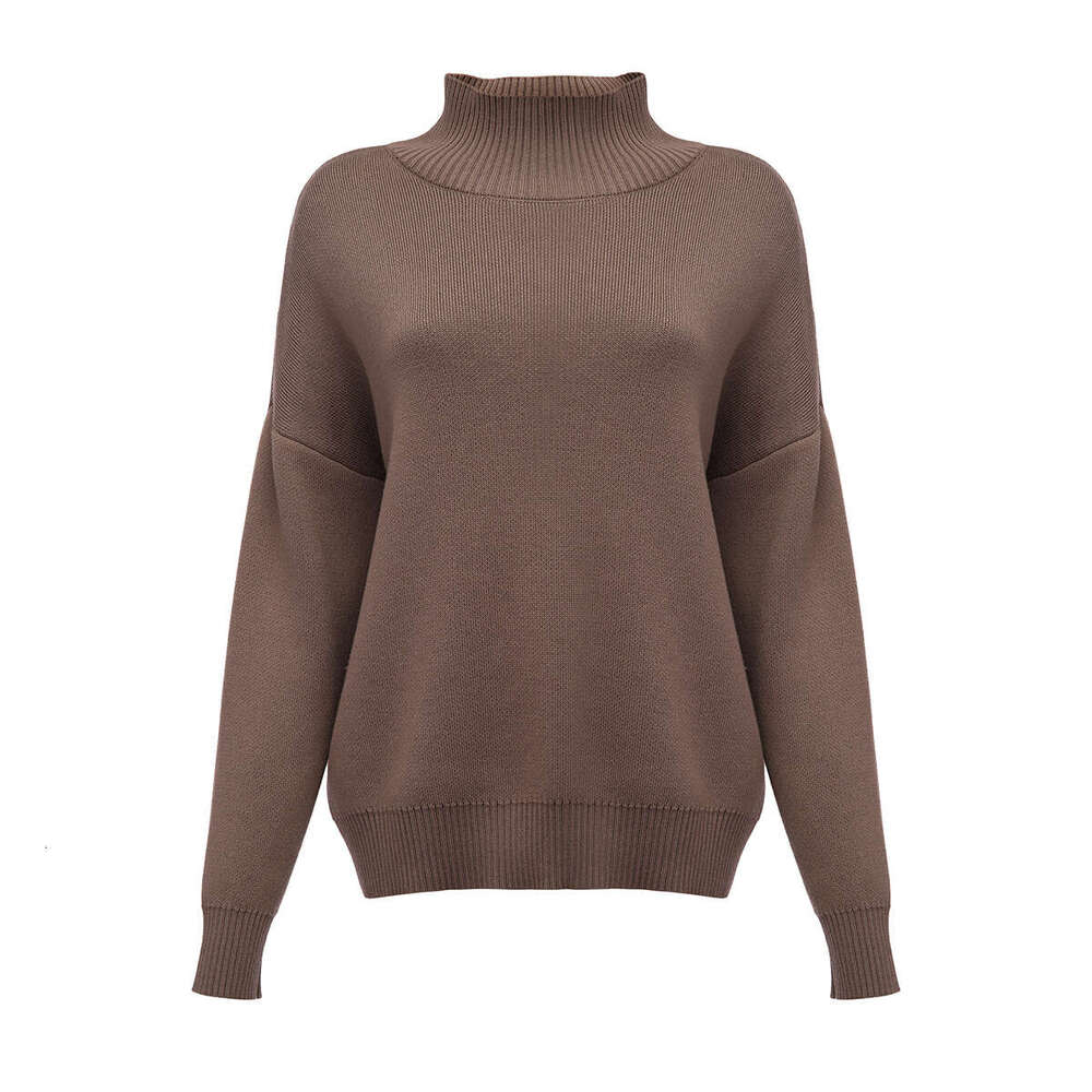 hoodie Half Knitted Autumn Winter Fashion Trend Versatile Loose And Warm Half High Neck Sweater jacket
