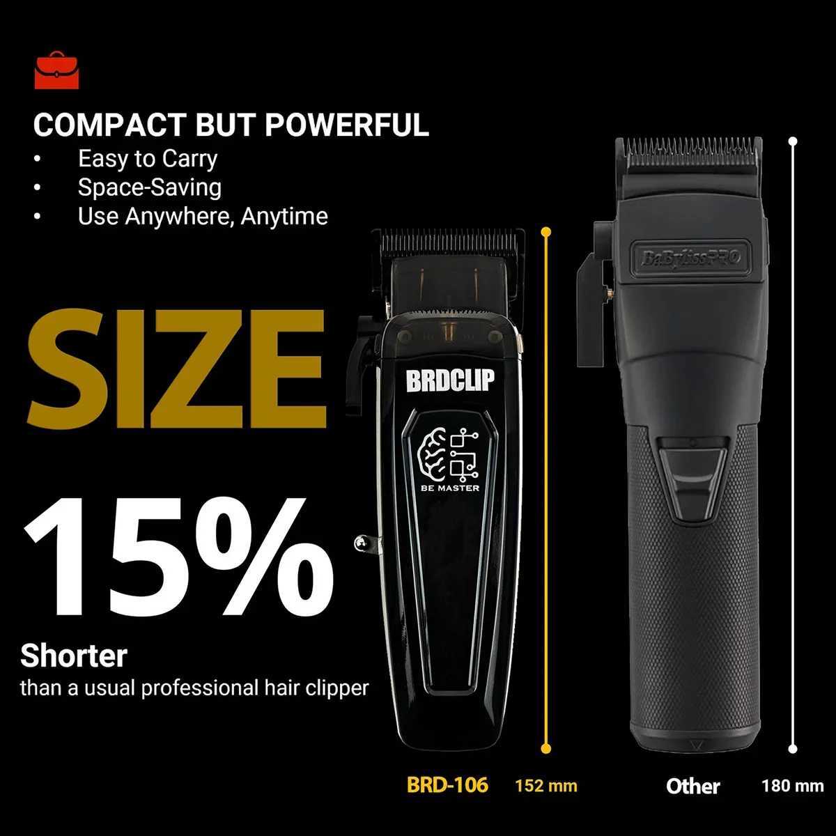 Professional Barber Hair Cutting Kit 7500RPM Hair Clipper DLC Blade 8000RPM Base Charger Hair Trimmer for Men BRDCLIP 106 107T251120