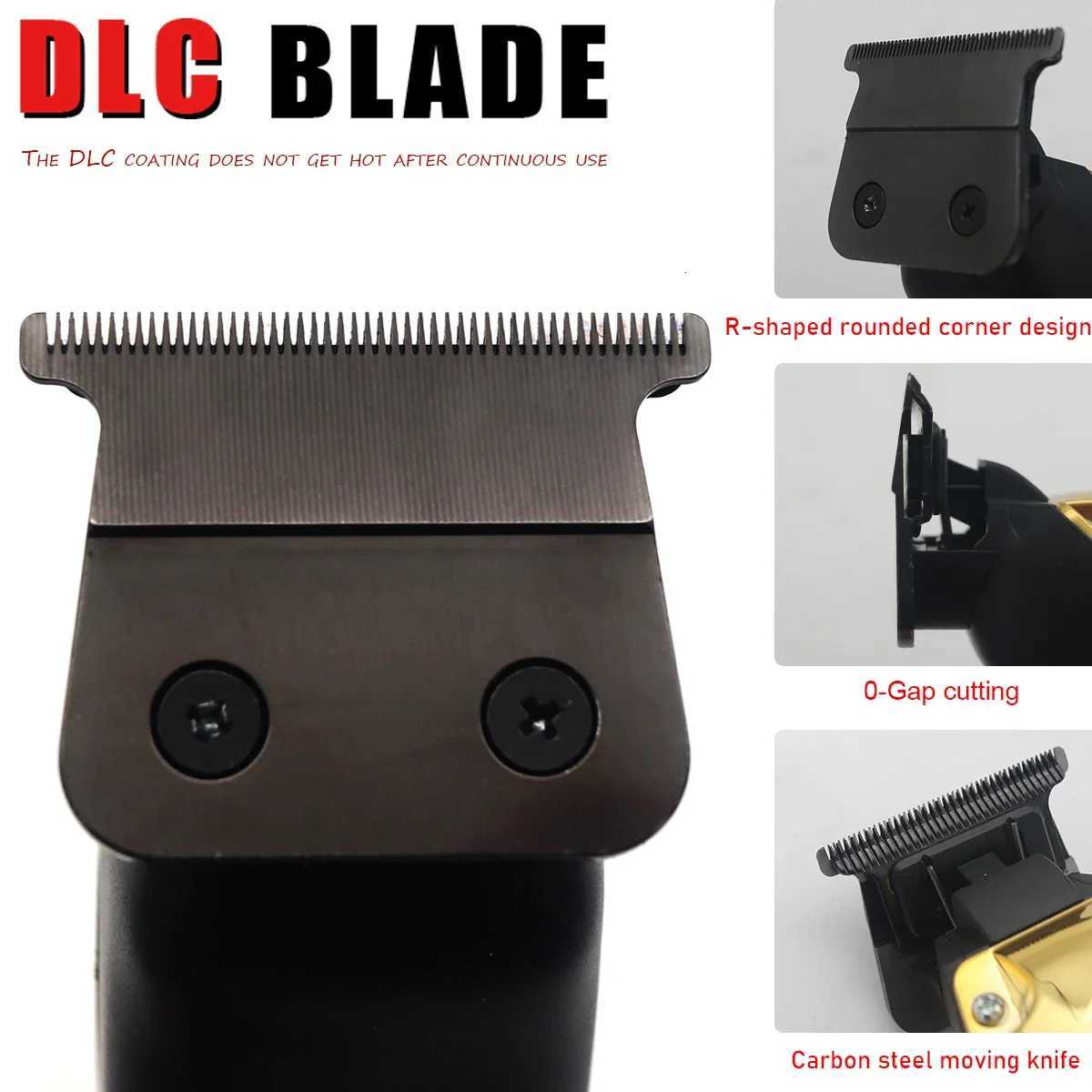 Professional Beard Trimmer for Men with DLC Blade T-Blade Zero Gapped 8000RPM 5W Cordless Hair Trimmer Machine Finishing MachineT251120