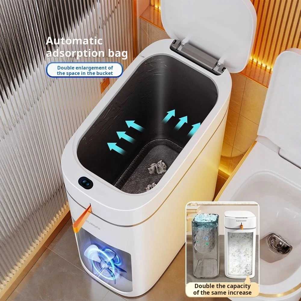 Smart Sensor Trash Can JOYBOS Rechargeable Auto Adsorption Bag Garbage Can For Toilet Living Room Kitchen Household Items C251120