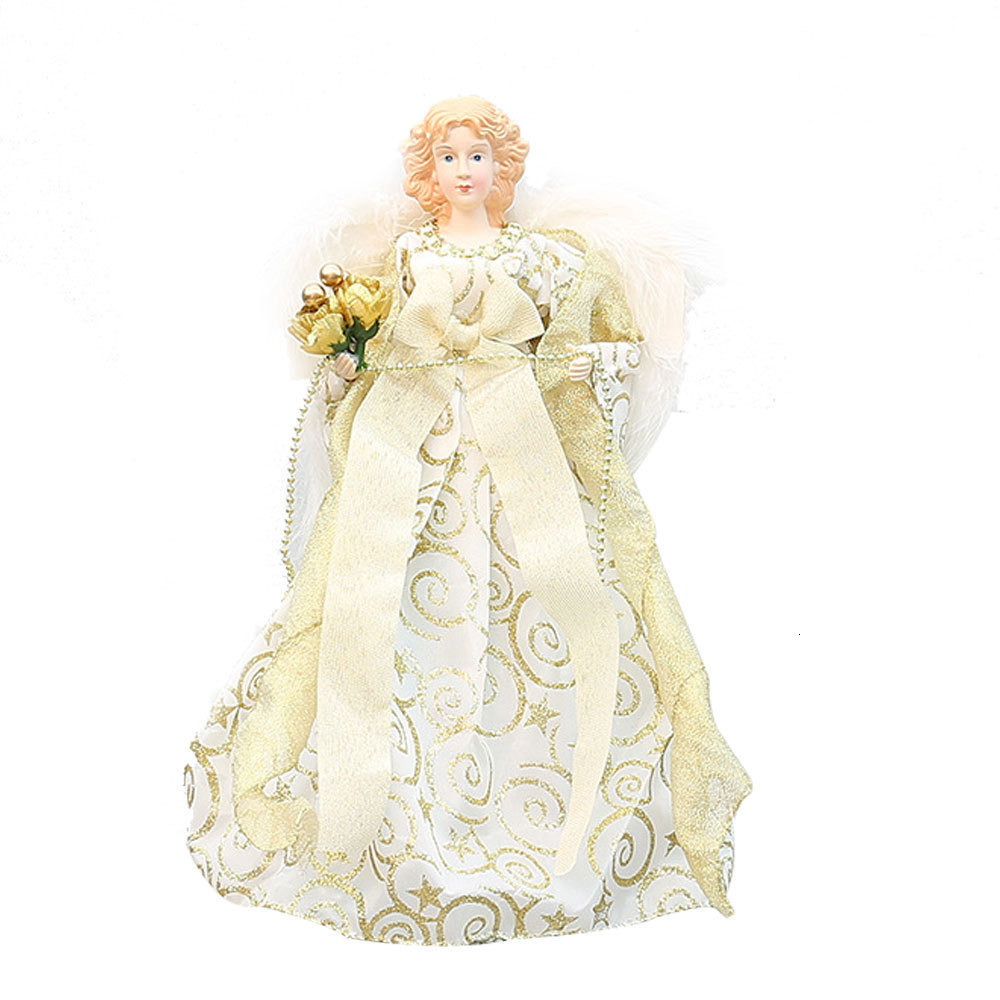 Christmas Decorations Angel Ornaments For Christmas Tree Top Gold Angel Christmas Tree Topper Gold Christmas Decors For Garden Yard Cafe Desk Decor 23