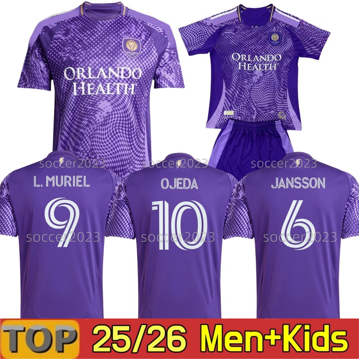 2025 Orlando City SC soccer jerseys 25/26 JANSSON Pato Kara Pereyra F.Torres PEREA 2026 football shirts home Purple top thailand quality uniform adult men kids kit 16-28