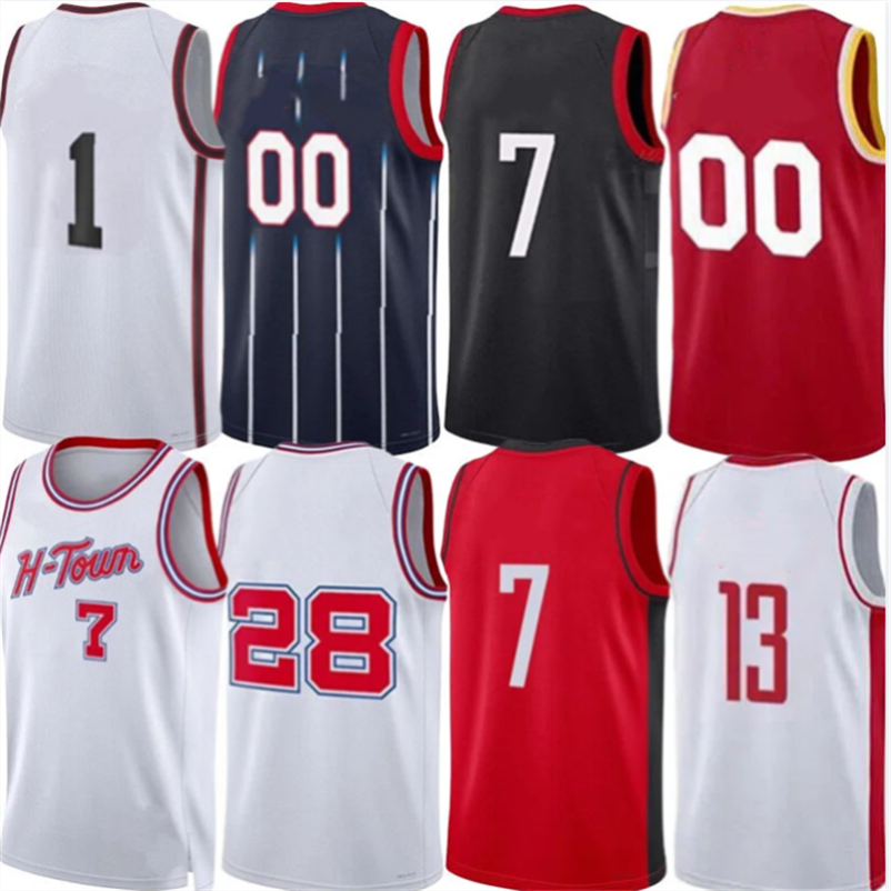 25 26 Rocket Basketball Jerseys Kevinn Durant Alperen Sengun Amen Thompson Jabari Smithh jr. Tari Eason Reed Sheppard Steven Adams James Hardenn City Jersey