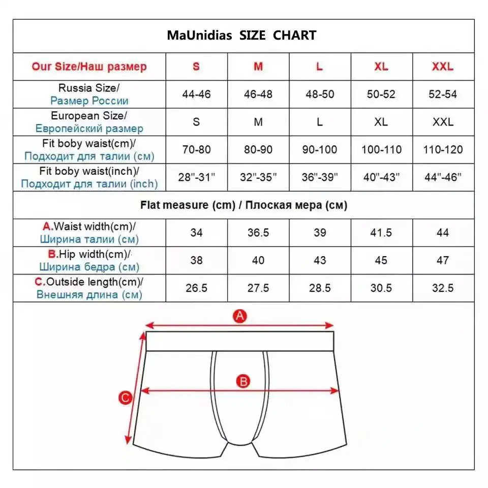 4piece mens underwear cotton boxing shorts sexy slip set 250417