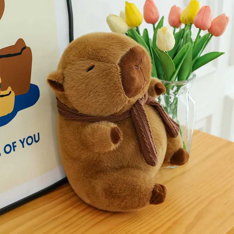 Capybara Plush Toy Set Mommy with 4 Little Capibaras Capibala Plushie Dolls Stuffed Animal Pillow Turtle Backpack Car Decor G251120