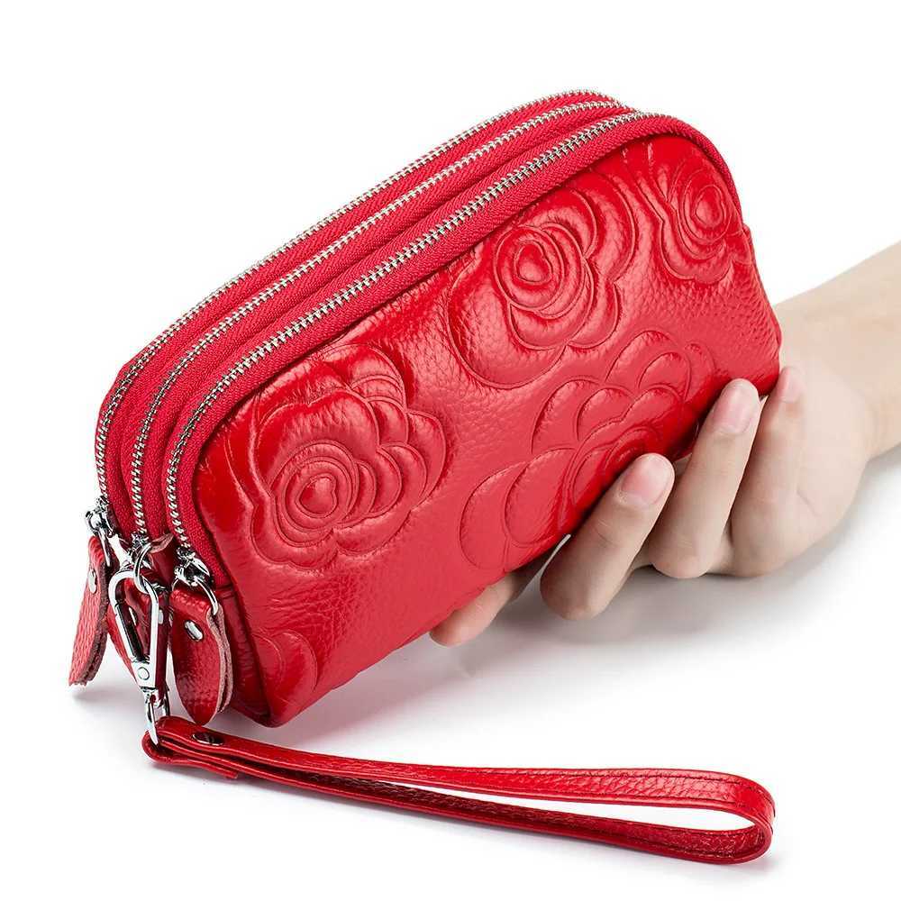 Genuine Leather Wallet Handbags For Women Embossing Process Rectangle Small Luxury Designer Female Messenger PurseW251120