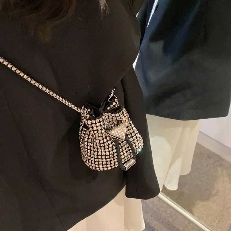 Designer handbag Luxury Women Brand Nylon Set with Diamond Crossbody Bag Fashion Drstring Mini Bucket Messenger Bag Y251120