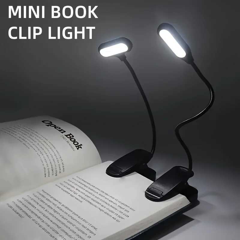 Mini Book Clip Light Battery Powered Book Light Eye Protection Reading Lamp Portable Small Desk Lamp for Bedroom Study Readers M251120