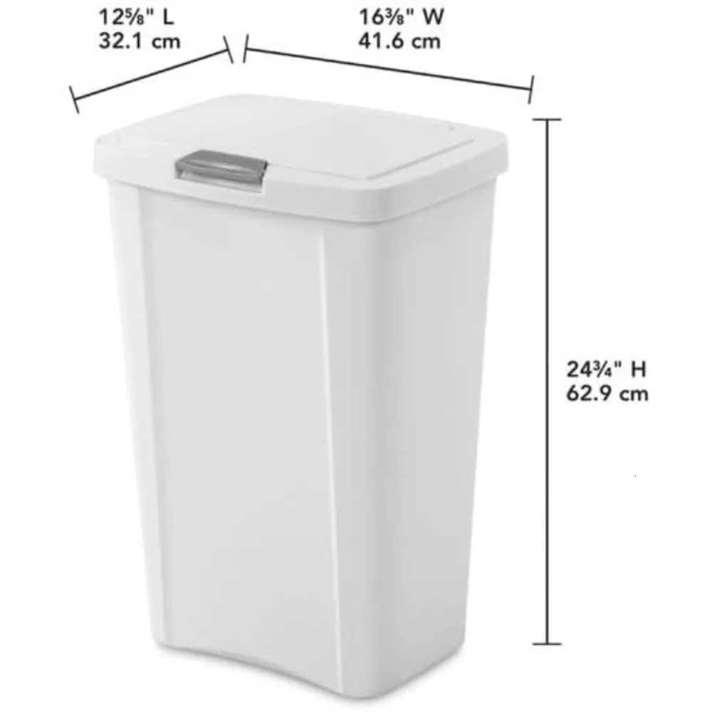 Touch Can 13 Gallon - Hands-Free Operation Suitable for Kitchen Living Room Garage C251120