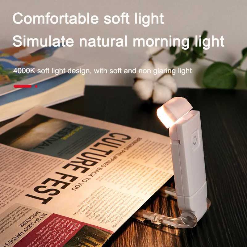 Mini Light Reading Clip Light LED Small Night Light USB Charging Adjustable Brightness Eye Protection Portable Flashlight M251120