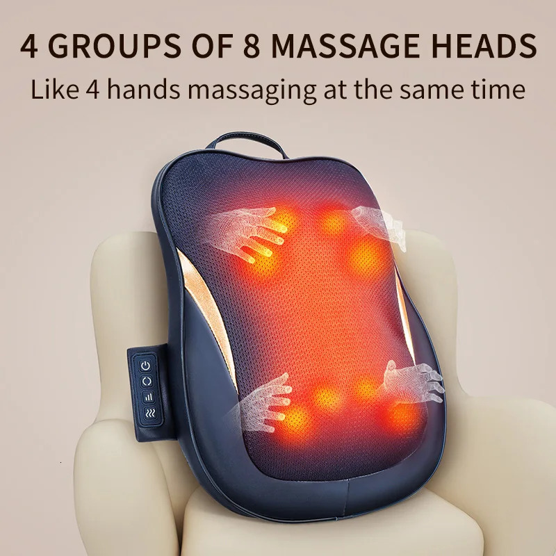 Jinkairui Back Waist Cervical Massager Waist Neck Dual-purpose multifunctional Massage Cushion Massager Pillow 250414