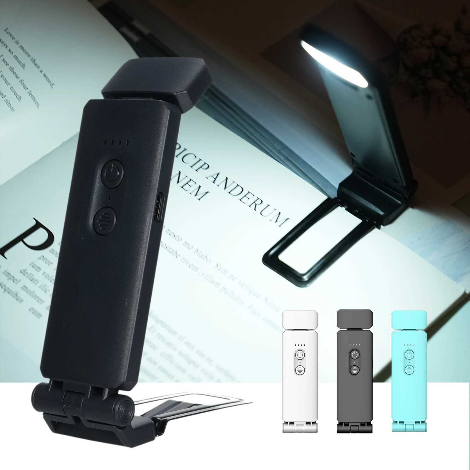 Reading Lights for Books in Bed Portable Clip-on LED USB Rechargeable Lamp Eye-protection in Dual Color 5 Brightness Timer M251120