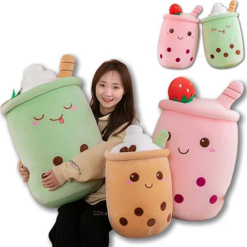 Bubble Tea Boba Plushie Kawaii Room Decor Plush Toy Stuffed Ice Cream Food Milk Tea Soft Hug Cushion Birthday Gift for Kids G251120