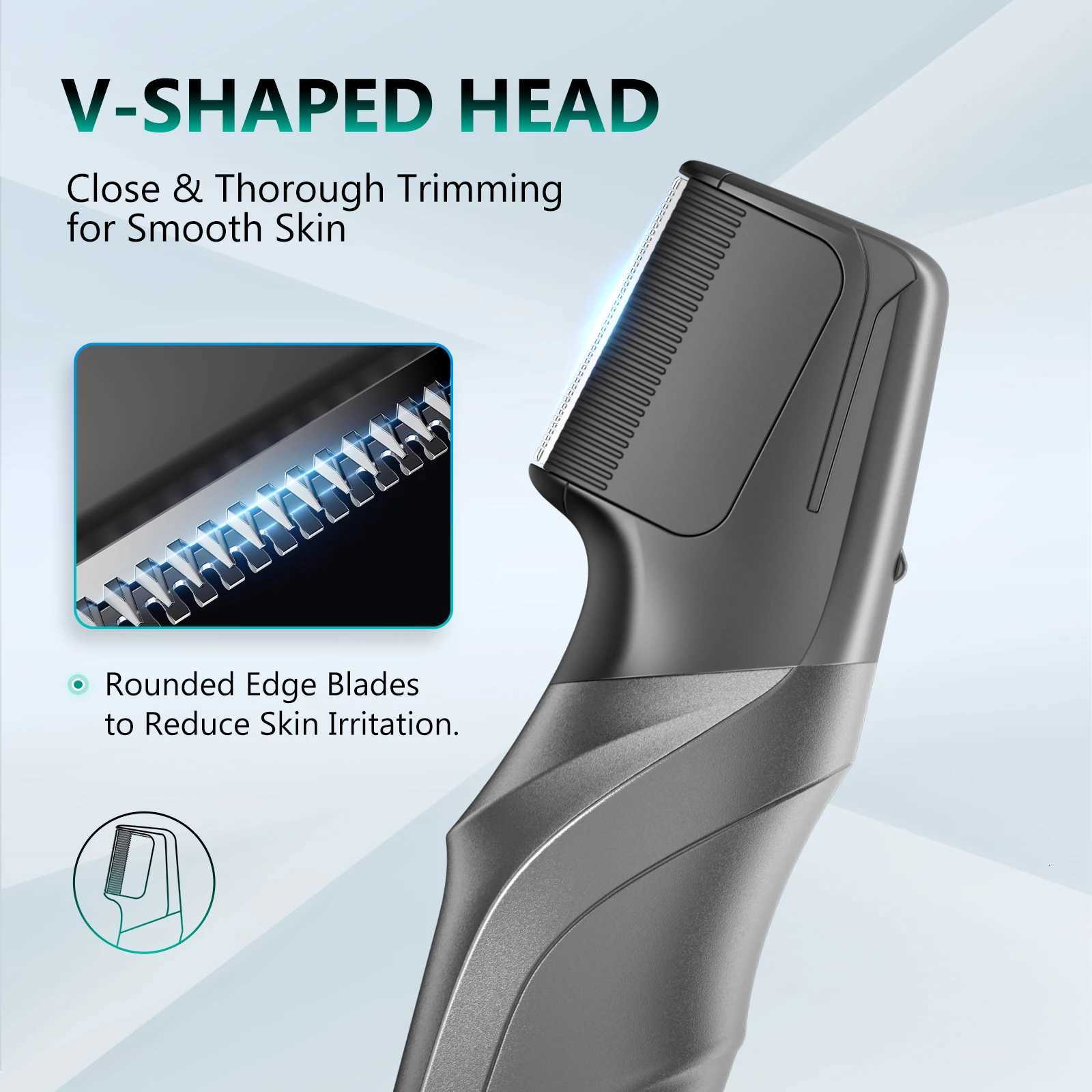 Kensen S6 Electric Hair Trimmer for Men Body Groomer Clipper IPX5 Waterproof Portable Groin Pubic Hair Trimmer Razor For BarberT251120