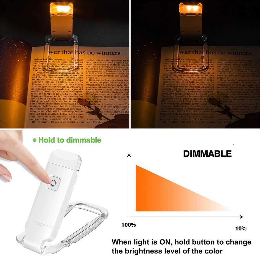 Amber Book Reading Light LED Clip on Book Lights Reading Light for Books in Bed Small Book Light for Kid 3 Brightness Adjustable M251120