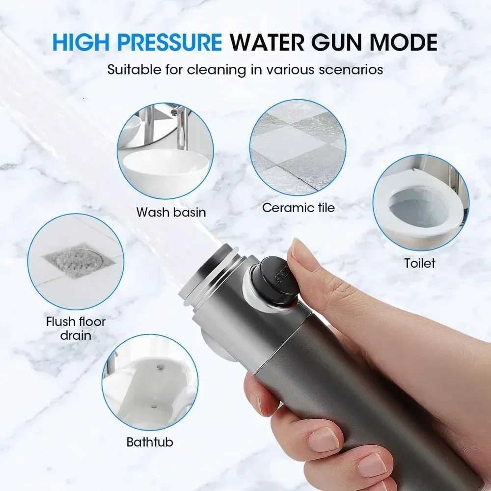 High Pressure Shower Head Raindrop Faucet 3 Mode Adjustable Spray Filtration System with Massage Brush for Spa ExperienceM251120