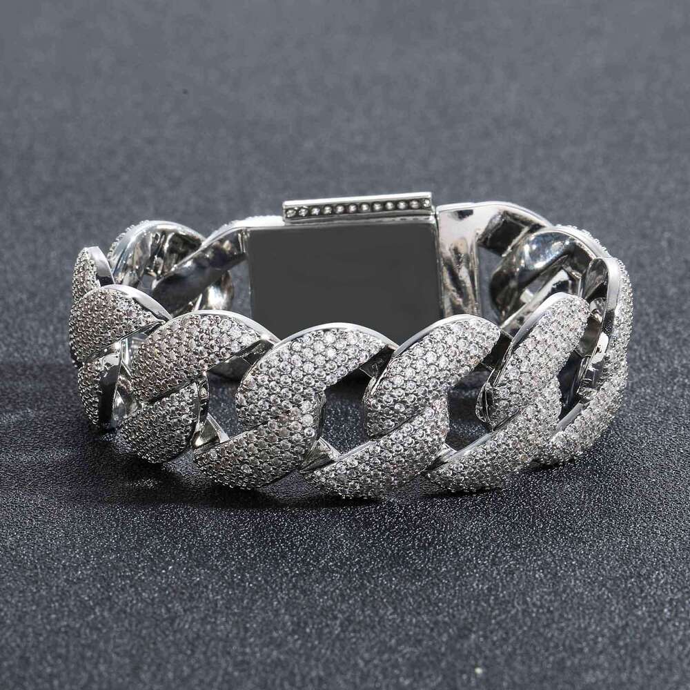 Luxury designer 22mm Bubble Cuban Chain Hip Hop 5 row Ice out vvs Moissanite Necklace Men's Necklace with free shipping