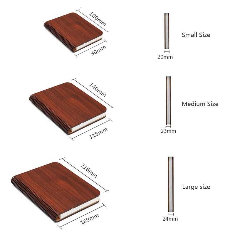 LED Foldable Book Light Wooden Luminous Book for Children KidsBirthday Holiday Christmas Gift Rechargeable Night Lamp M251120