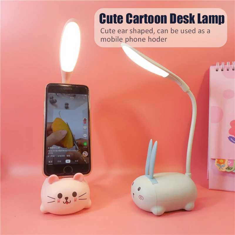 USB LED Light Desk Lamp Cute Cartoon Lamp Rechargeable LED Reading Light Eye Protection Night Light Christmas Gift for Child M251120