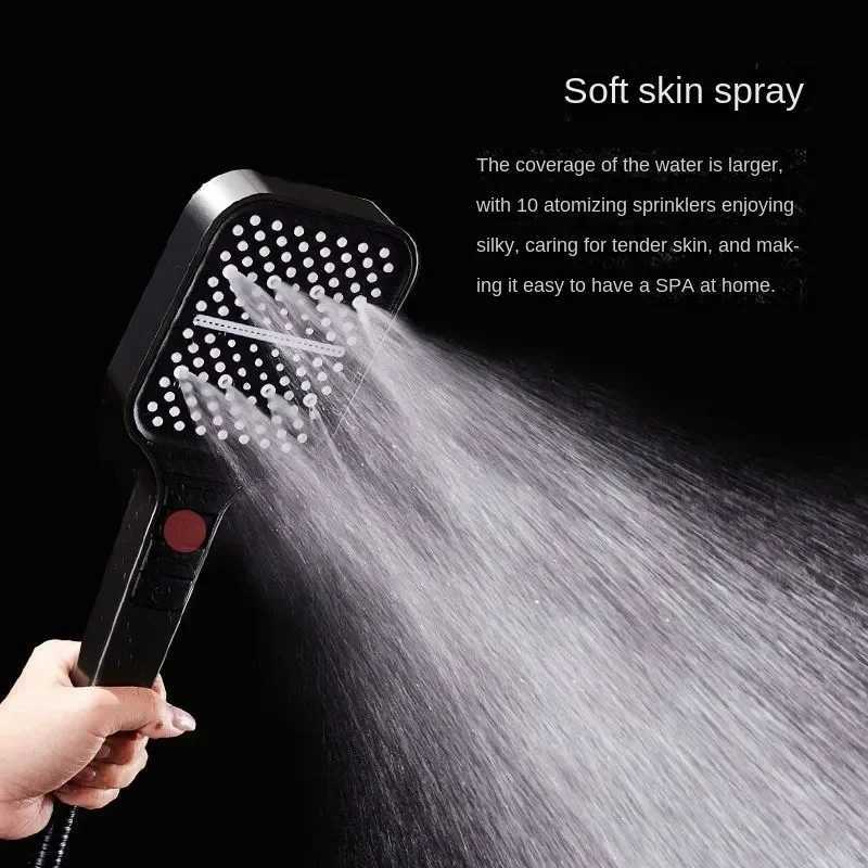 1-4Pcs High Quality Bathroom High Pressure Rain Shower Head Shower Set Nozzle 7 Modes Adjustable for Bathroom AccessoryM251120