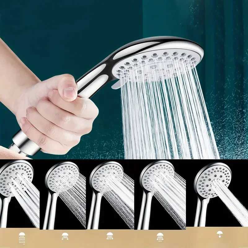 Plastic Sealed Five-speed Large Water Outlet Adjustable Shower Head High Quality Universal Handheld Bathroom Shower Head SetM251120