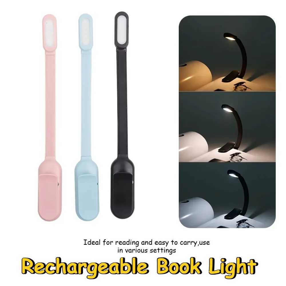 LED Desk Lamp Mini Book Light 3 Brightness Levels USB Rechargeable Clip On Study Lamp for Bedroom Dormitory Travel Reading M251120