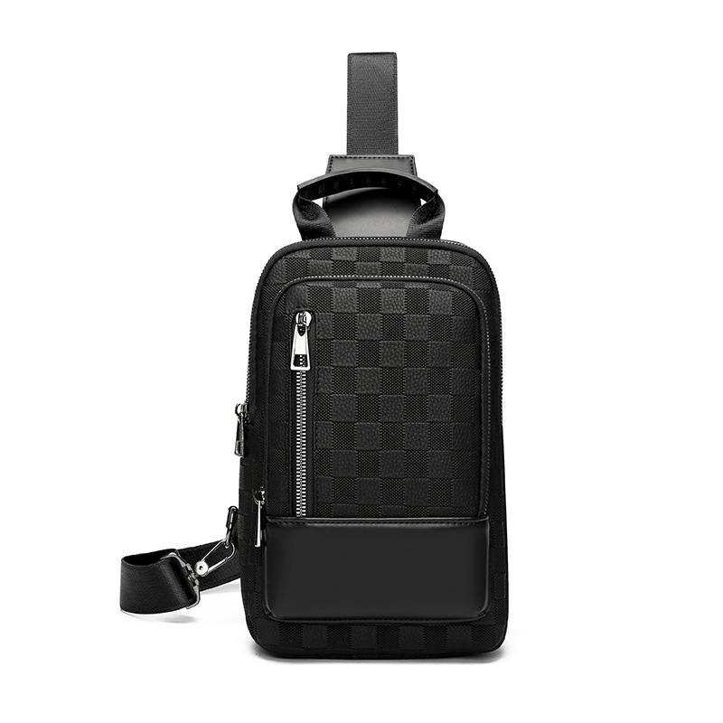 Free shipping Designer Bag Men's Chest Bag Large Capacity Luxury Bag Crossbody Bag Multifunctional Chessboard Pattern Casual Shoulder Bag