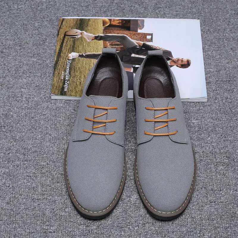 Mens Dress Shoes Legitimate Leather Shoe PU Suede Casual Men Designer Social Male Black Business Man Men's Wedding Summer