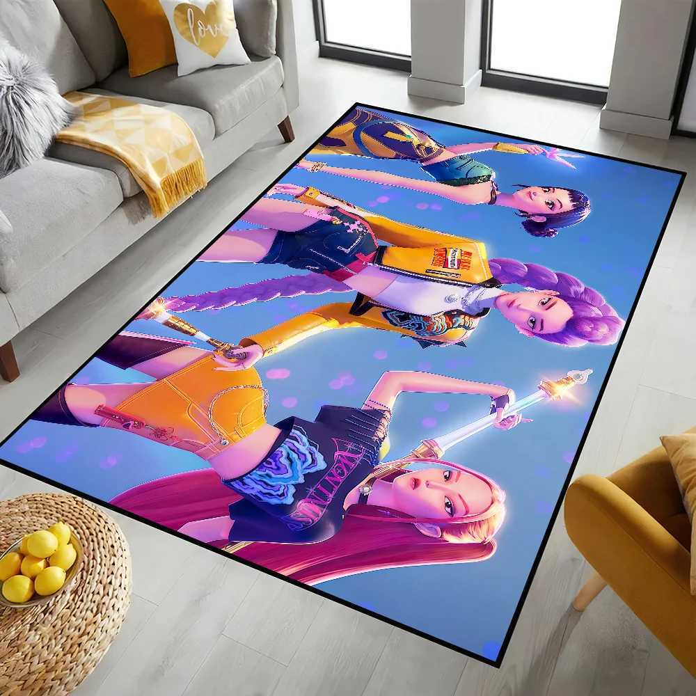 anime cool art k-kpopS d-demon h-hunters small Rug Carpet Home Decor luxury Bedroom Mat Hallway Balcony Entrance Doormat DecorationM251120