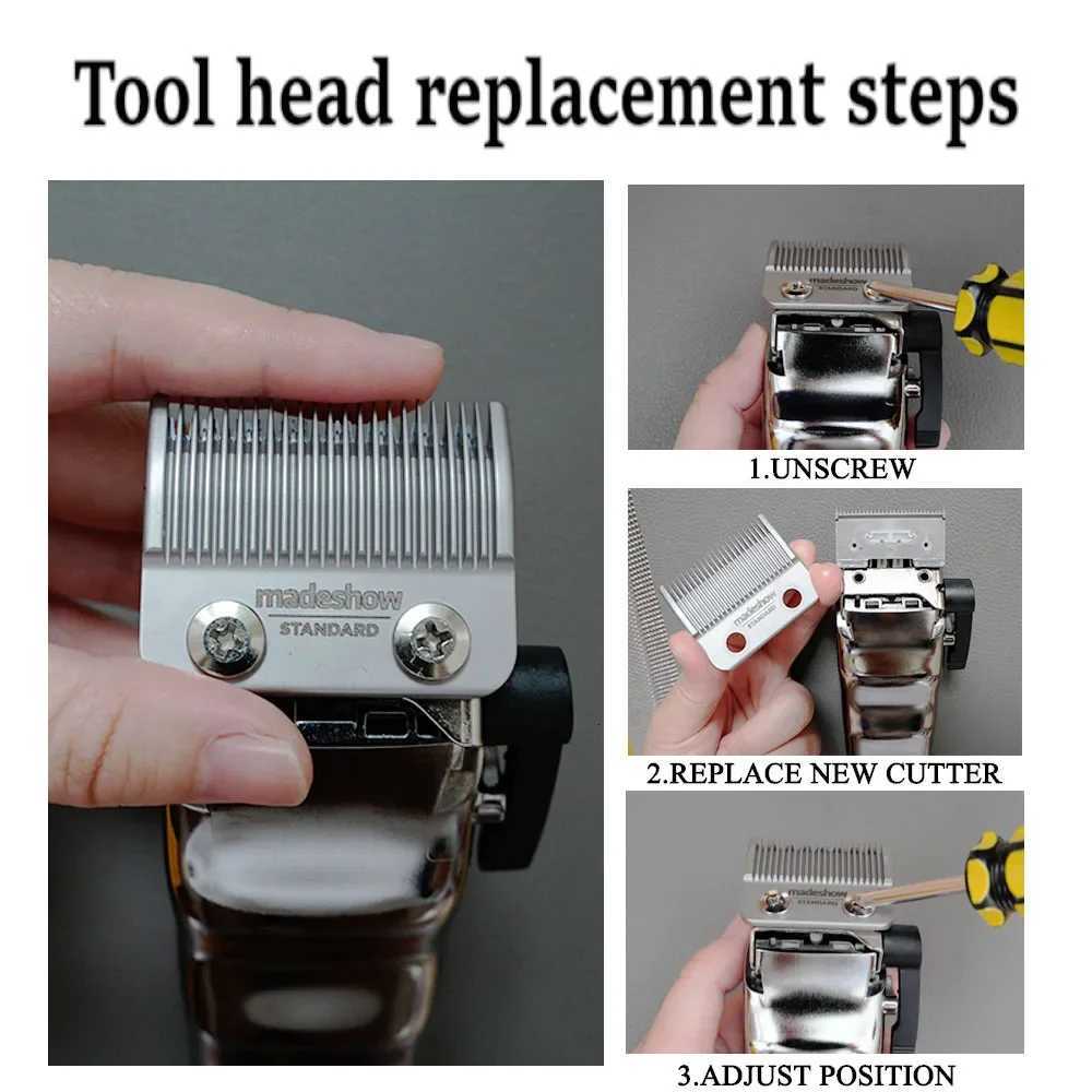 Madeshow M5F M10 R66 Wedge Fade Blades Stainless Steel Hair Clipper Ultra Thin Blade Trimmer Replacement Original Cutter HeadT251120