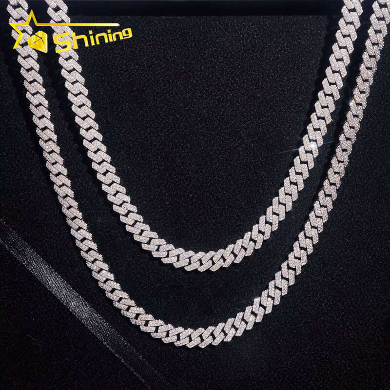 US Warehouse Fast Shipping 8mm Sterling Sier Hip Hop Jewelry Iced Out Certificate