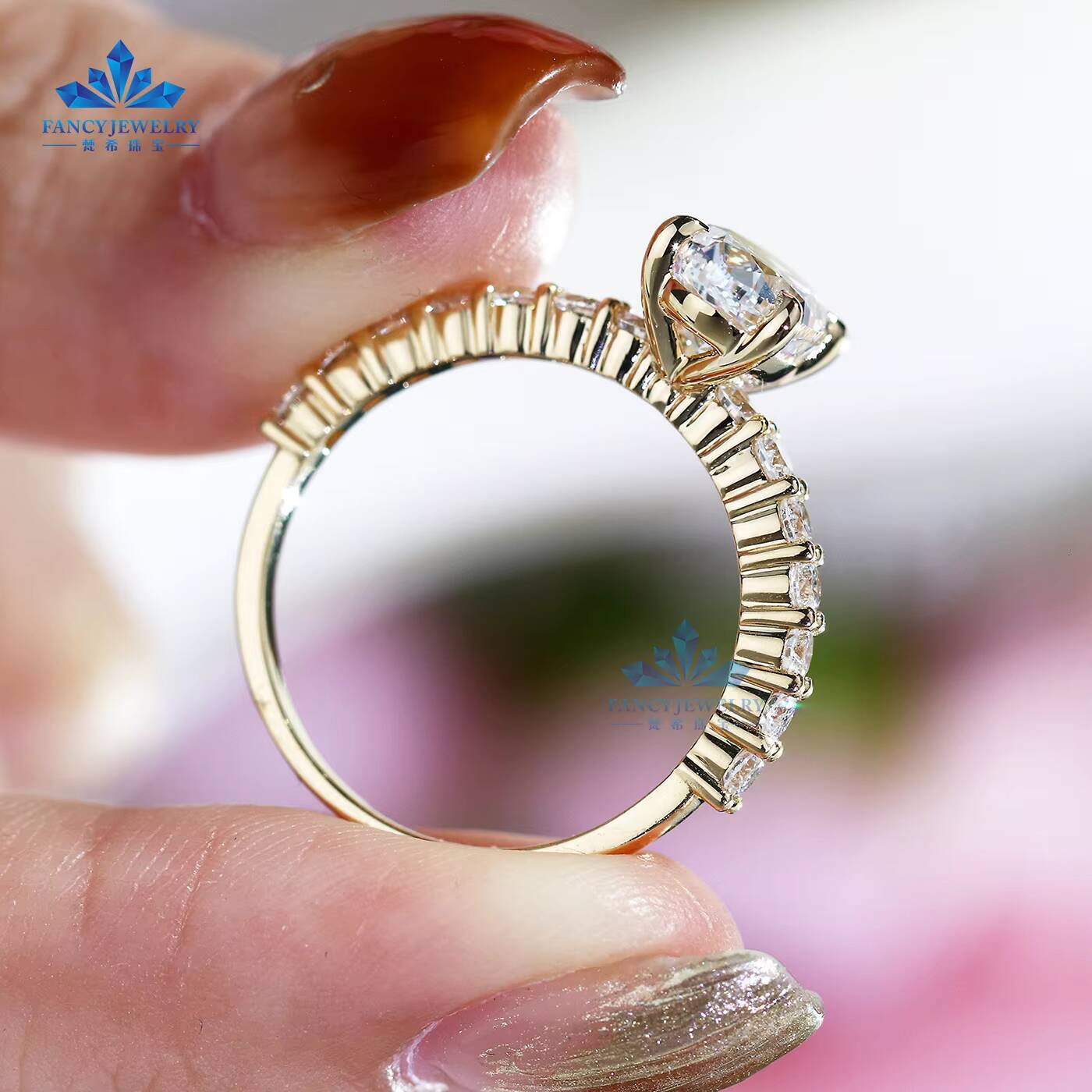 VS1 DEF Color IGI Certificated Lab Grown Diamond 1 2 3 CT Oval Cut Ring Engagement Ring 18K 14K Gold Gift for Women