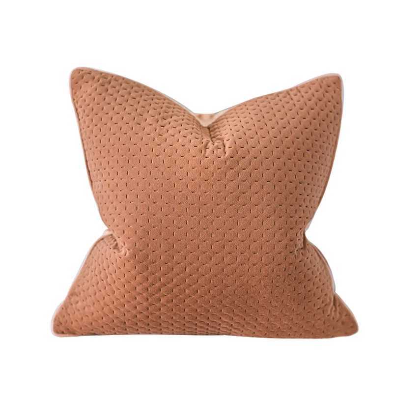 Pillow Case DAVINRICH Beige Textured Cover Abstract Bedside Cushion Office Lumbar Support Model Room Cushion Cover Without Core 45x45 C251120