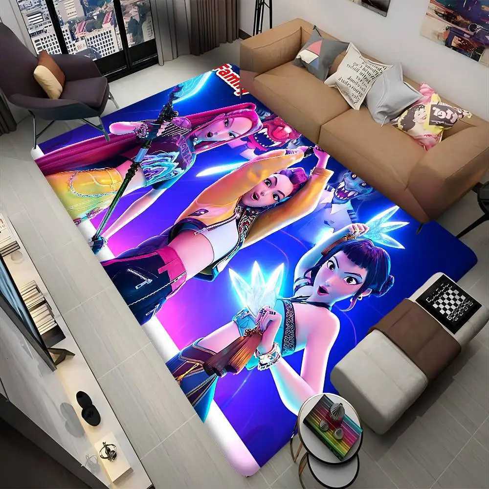 Kpop Demon Anmie H-Hunters Door Mat Washable Non-Slip luxury Living Room Sofa Chairs Area Mat Kitchen Doormat Area RugM251120